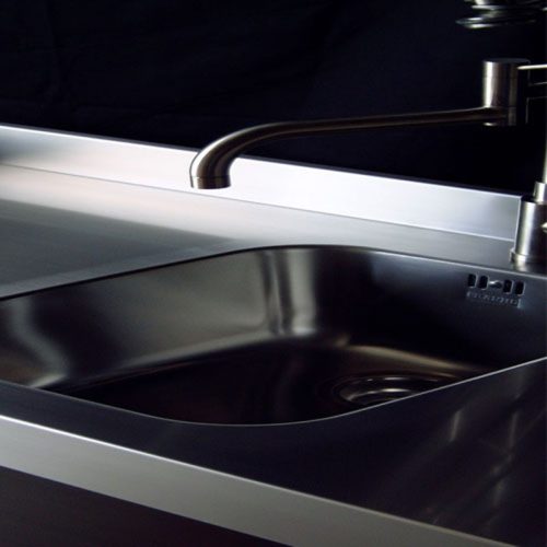 RVS Werkblad met Spoelbak